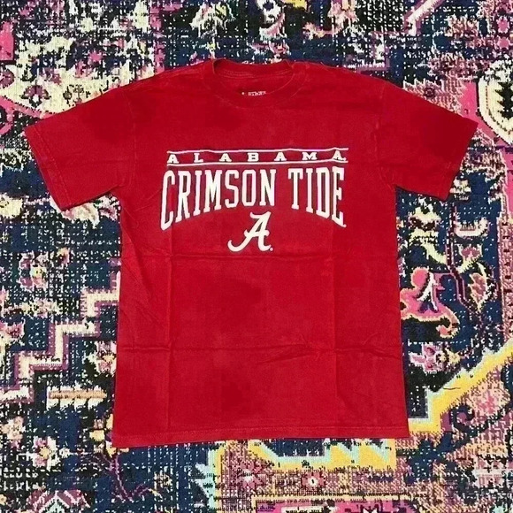 Alabama Crimson Tide Team Logo Short Sleeve T-Shirt Size Small American Thread - Picture 1 of 1